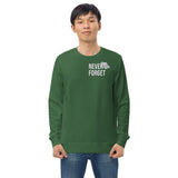 Men's Organic Crew Neck Sweatshirt with Never Forget Poppy Logo