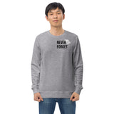 Men's Organic Crew Neck Sweatshirt with Never Forget Poppy Logo