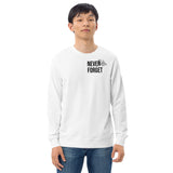Men's Organic Crew Neck Sweatshirt with Never Forget Poppy Logo