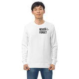 Men's Organic Crew Neck Sweatshirt with Never Forget Poppy Logo