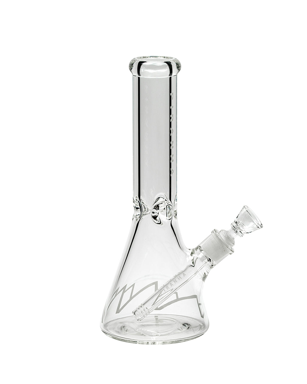 Piranha Glass Beaker Water Pipe w/ Ice Pinch - 14" | Clear