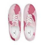 Women’s Lace-Up Canvas Sneakers with Bee Love Print