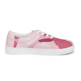 Women’s Lace-Up Canvas Sneakers with Bee Love Print